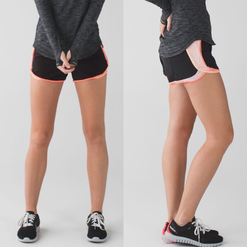 Lululemon Super Squad Short Black / Mountain Peaks Black Forage Teal SZ 6